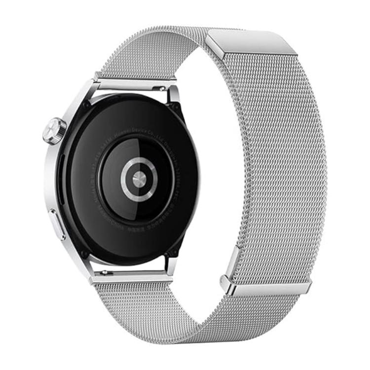 Kalebol 20mm Universal Loop Double Magnetic Buckle Milanese Strap(Silver)