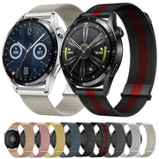 Kalebol 20mm Universal Loop Double Magnetic Buckle Milanese Strap(Black Red)