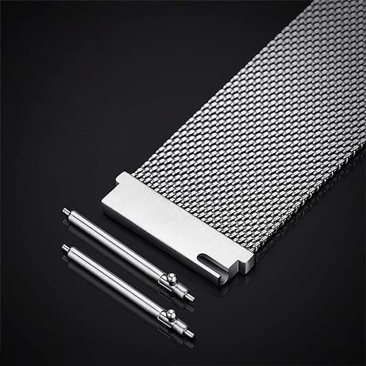 Kalebol 20mm Universal Loop Double Magnetic Buckle Milanese Strap(Black Red)