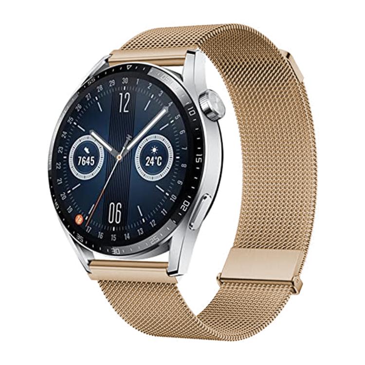 Kalebol 22mm Universal Loop Double Magnetic Buckle Milanese Strap(Rose Gold)