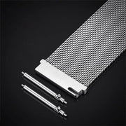 Kalebol 22mm Universal Loop Double Magnetic Buckle Milanese Strap(Black Red)