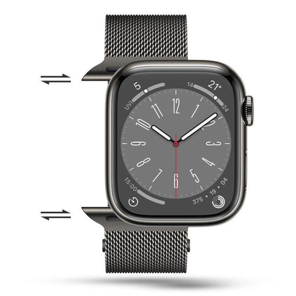 For Apple Watch 42mm / 41mm / 40mm / 38mm Kalebol Semi-circular Milanese Stainless Steel Strap(Starlight)