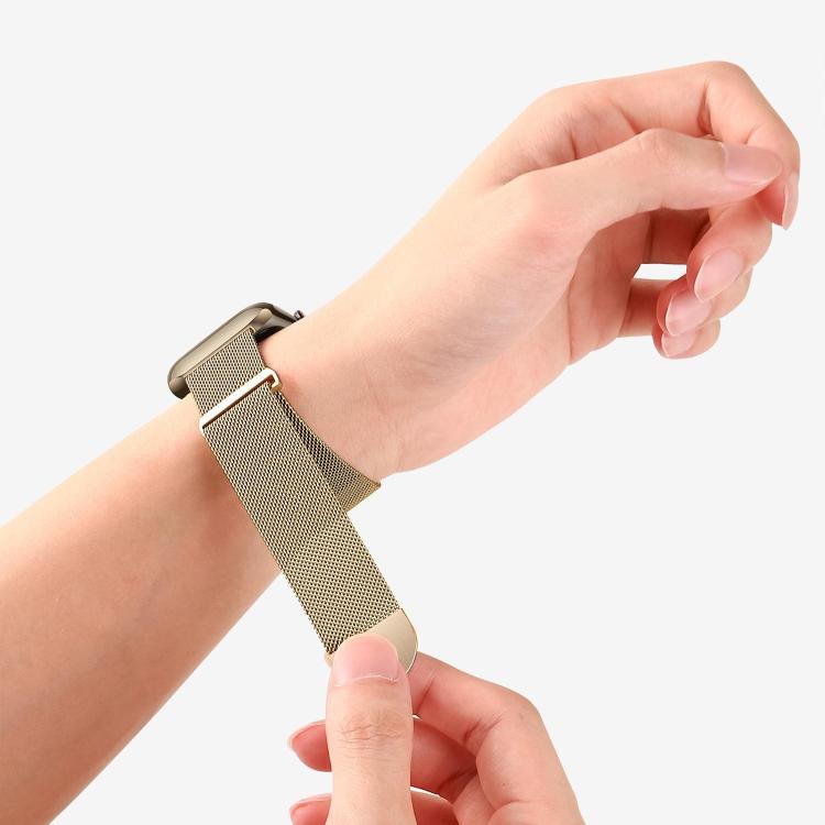 For Apple Watch 42mm / 41mm / 40mm / 38mm Kalebol Semi-circular Milanese Stainless Steel Strap(Starlight)