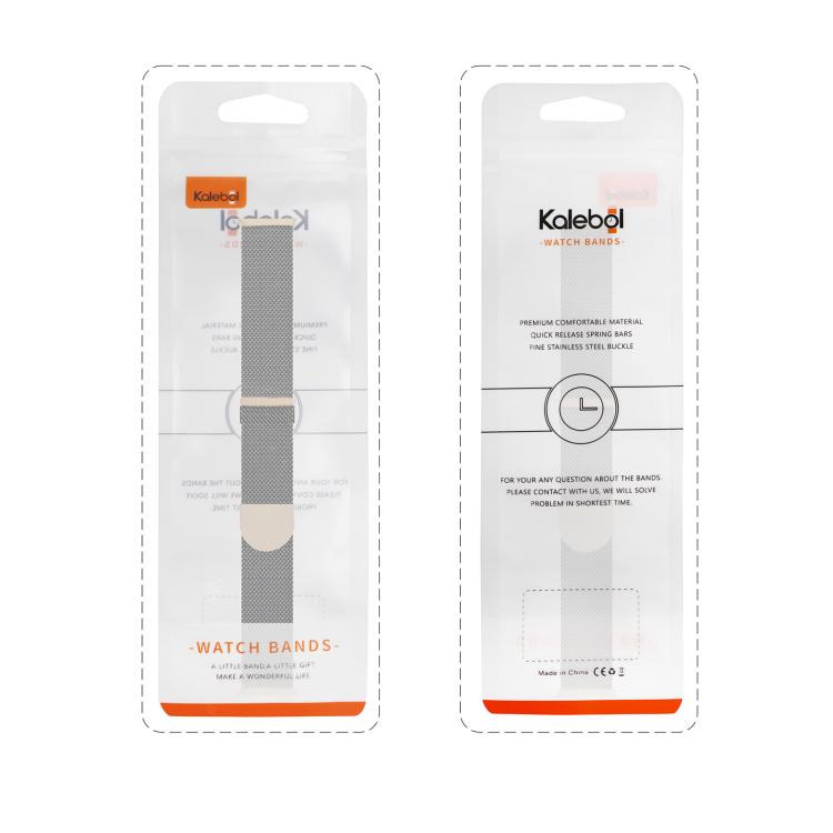 For Apple Watch 46mm / 49mm / 45mm / 44mm Kalebol Semi-circular Milanese Stainless Steel Strap(Starlight)