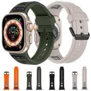 For Apple Watch 46mm / 49mm / 45mm / 44mm Kalebol Honeycomb TPU Black Mesh Strap(Starlight Black Net)
