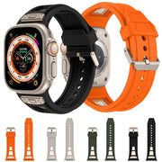 For Apple Watch 46mm / 49mm / 45mm / 44mm Kalebol Honeycomb TPU Titanium Mesh Strap(Black Titanium Net)