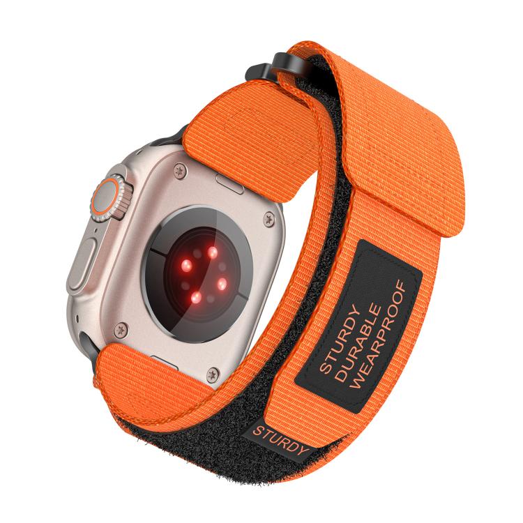 For Apple Watch 42mm / 41mm / 40mm / 38mm Kalebol Simple Two Section Nylon Strap(Orange)