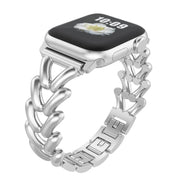 For Apple Watch 42mm / 41mm / 40mm / 38mm Kalebol V-shaped Zinc Alloy Strap(Silver)