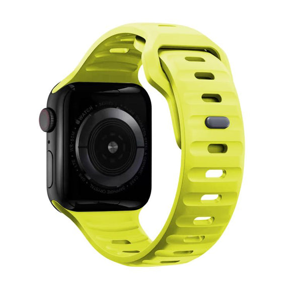 For Apple Watch 46mm / 49mm / 45mm / 44mm Kalebol Sport Silicone Strap(Grass Green)