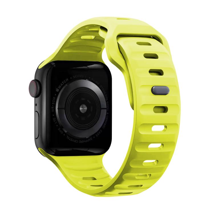For Apple Watch 46mm / 49mm / 45mm / 44mm Kalebol Sport Silicone Strap(Grass Green)