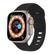 For Apple Watch 46mm / 49mm / 45mm / 44mm Kalebol Sport Silicone Strap(Black)
