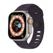 For Apple Watch 46mm / 49mm / 45mm / 44mm Kalebol Sport Silicone Strap(Crimson Cherry)