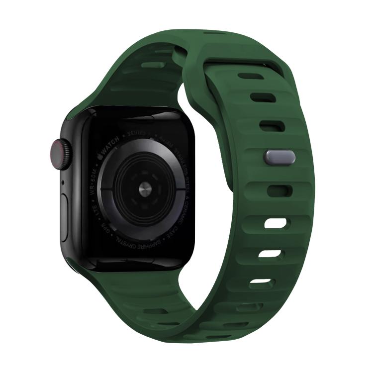 For Apple Watch 46mm / 49mm / 45mm / 44mm Kalebol Sport Silicone Strap(Green)