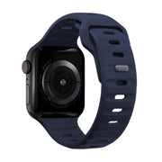 For Apple Watch 46mm / 49mm / 45mm / 44mm Kalebol Sport Silicone Strap(Midnight Blue)