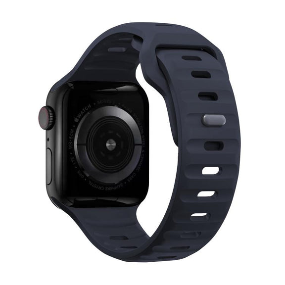 For Apple Watch 46mm / 49mm / 45mm / 44mm Kalebol Sport Silicone Strap(Midnight)
