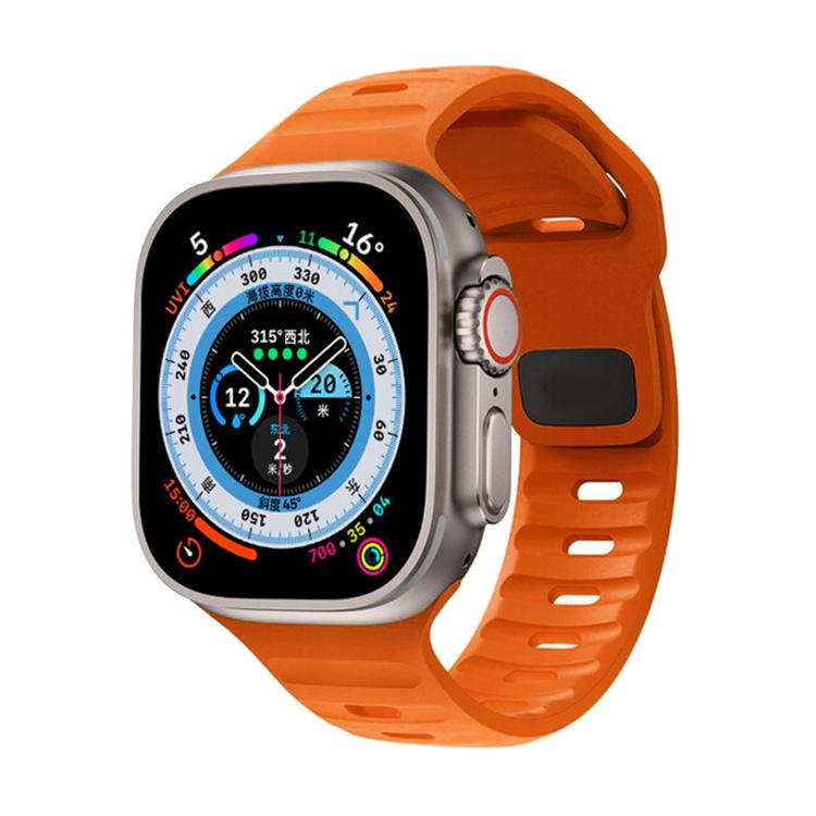 For Apple Watch 42mm / 41mm / 40mm / 38mm Kalebol Sport Silicone Strap(Dark Orange)
