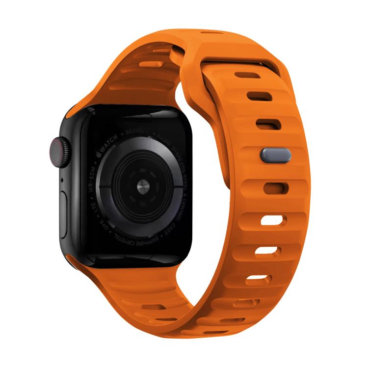 For Apple Watch 42mm / 41mm / 40mm / 38mm Kalebol Sport Silicone Strap(Dark Orange)