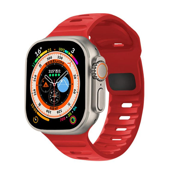 For Apple Watch 42mm / 41mm / 40mm / 38mm Kalebol Sport Silicone Strap(Red)