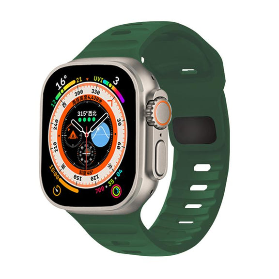 For Apple Watch 42mm / 41mm / 40mm / 38mm Kalebol Sport Silicone Strap(Green)