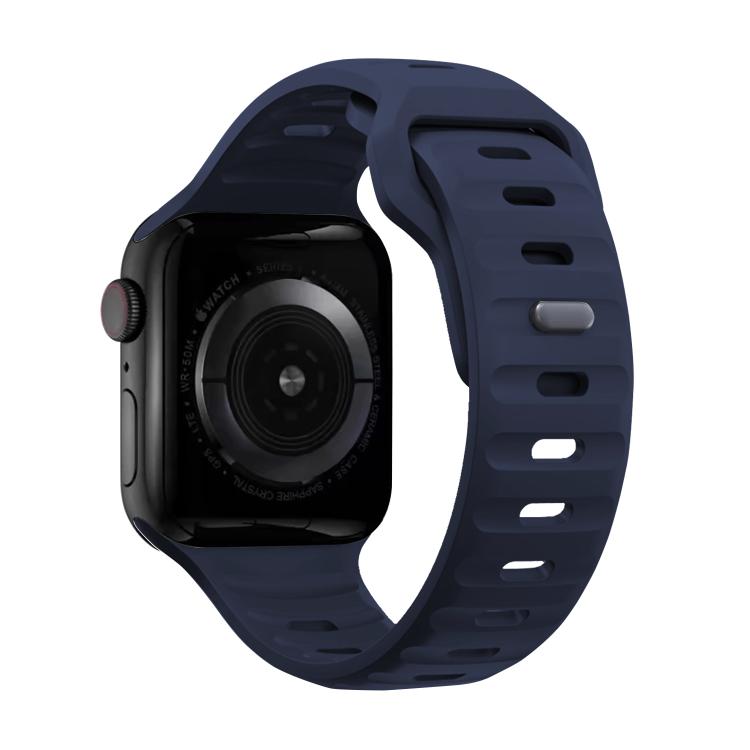 For Apple Watch 42mm / 41mm / 40mm / 38mm Kalebol Sport Silicone Strap(Midnight Blue)