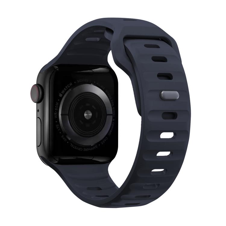 For Apple Watch 42mm / 41mm / 40mm / 38mm Kalebol Sport Silicone Strap(Midnight)