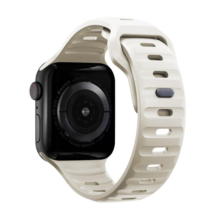 For Apple Watch 42mm / 41mm / 40mm / 38mm Kalebol Sport Silicone Strap(Starlight)