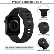 For Apple Watch 46mm / 49mm / 45mm / 44mm Kalebol Sport Silicone Strap(White)