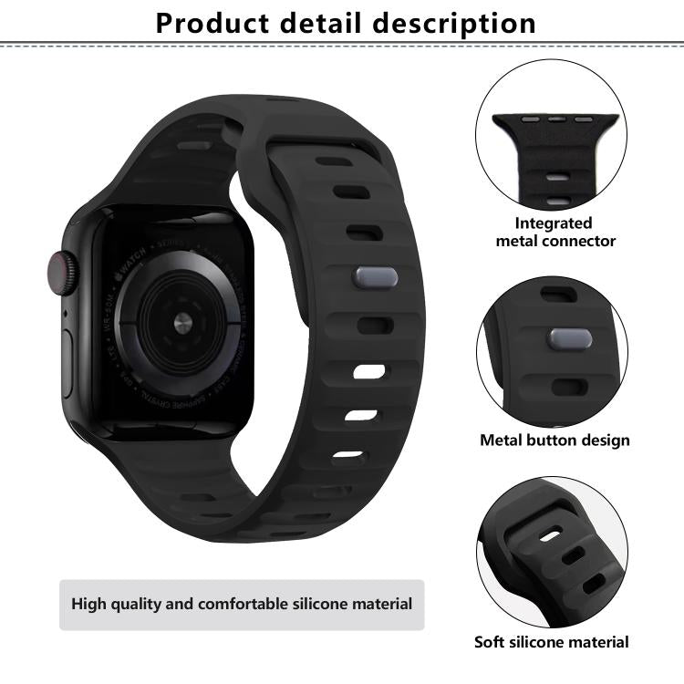 For Apple Watch 42mm / 41mm / 40mm / 38mm Kalebol Sport Silicone Strap(White)