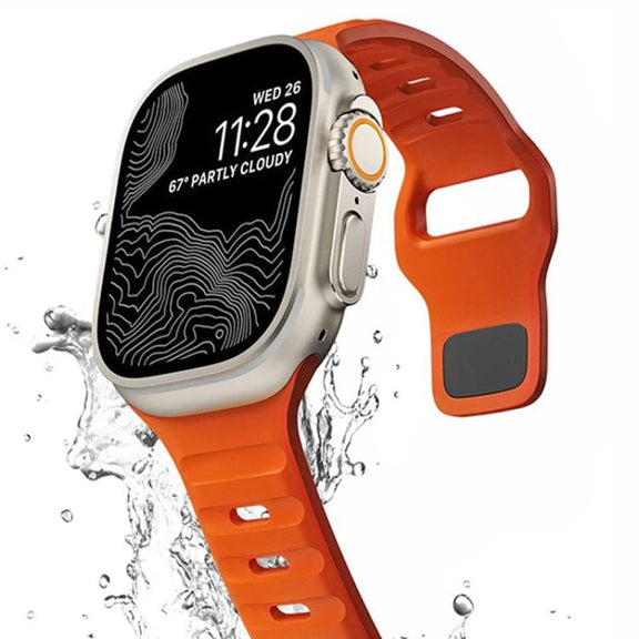 For Apple Watch 46mm / 49mm / 45mm / 44mm Kalebol Sport Silicone Strap(Cloudy Grey)
