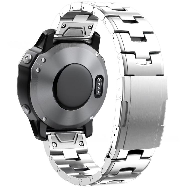 For Garmin Watch 22mm Oracle Titanium Alloy Watch Band(Silver)