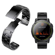 For Garmin Watch 26mm Oracle Titanium Alloy Watch Band(Black)