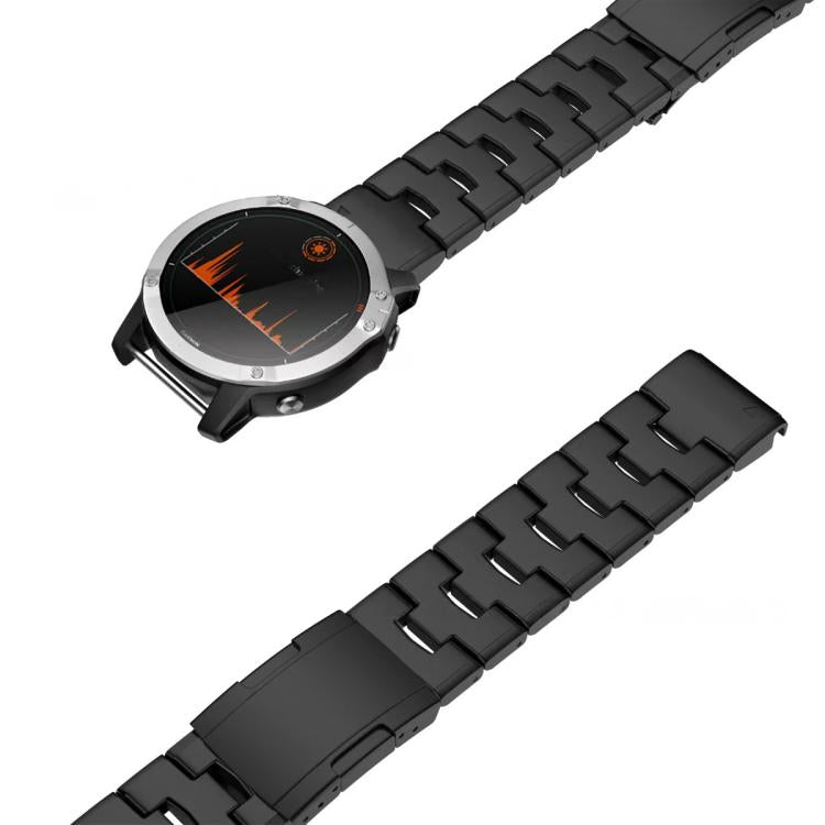 For Garmin Watch 26mm Oracle Titanium Alloy Watch Band(Black)