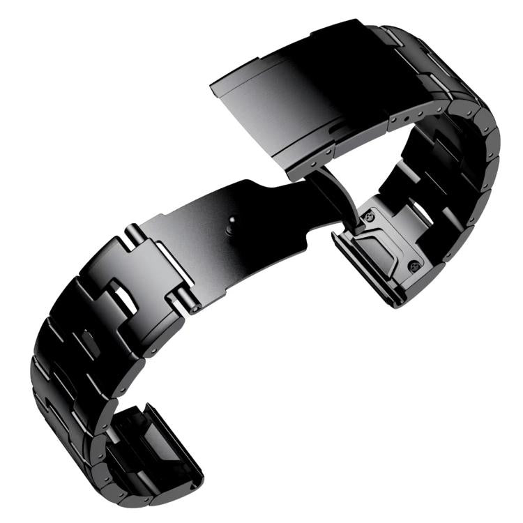 For Garmin Watch 26mm Oracle Titanium Alloy Watch Band(Black)