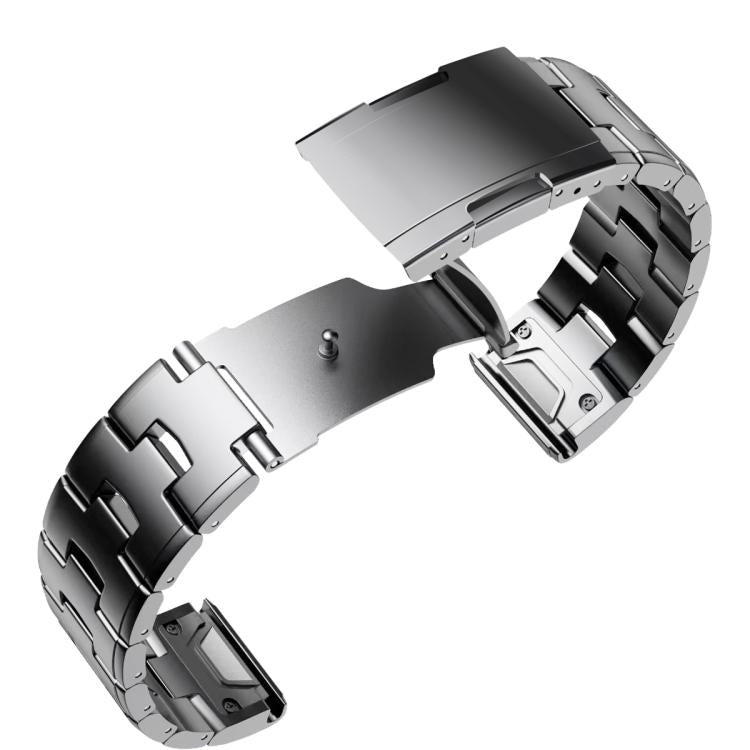 For Garmin Watch 26mm Oracle Titanium Alloy Watch Band(Silver)