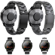 For Garmin Watch 26mm Oracle Titanium Alloy Watch Band(Black)
