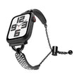 For Apple Watch 46mm / 49mm / 45mm / 44mm Kalebol Stone Curved Zinc Alloy Strap(Black) - Watch Bands by Kalebol | Online Shopping South Africa | PMC TechLife | Buy Now Pay Later Mobicred