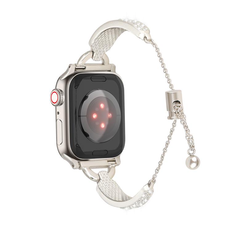 For Apple Watch 46mm / 49mm / 45mm / 44mm Kalebol Stone Curved Zinc Alloy Strap(Starlight)
