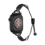 For Apple Watch 42mm / 41mm / 40mm / 38mm Kalebol Stone Curved Zinc Alloy Strap(Black)