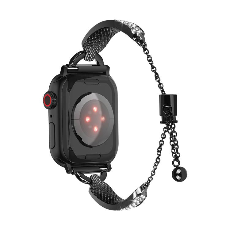 For Apple Watch 42mm / 41mm / 40mm / 38mm Kalebol Stone Curved Zinc Alloy Strap(Black)