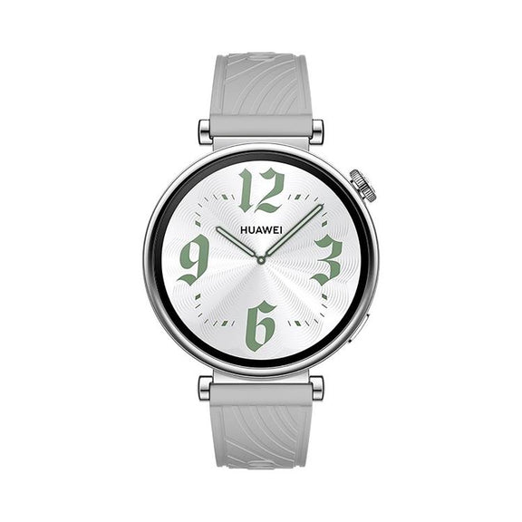 Kalebol 18mm Universal Textured Silicone Silver Buckle Strap(Light Grey)