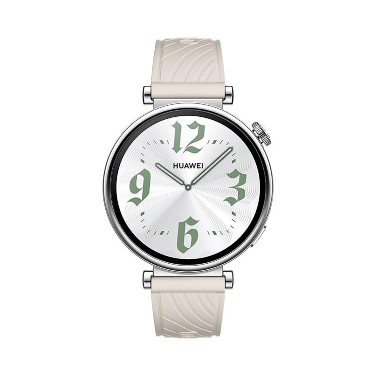 Kalebol 18mm Universal Textured Silicone Silver Buckle Strap(Starlight)