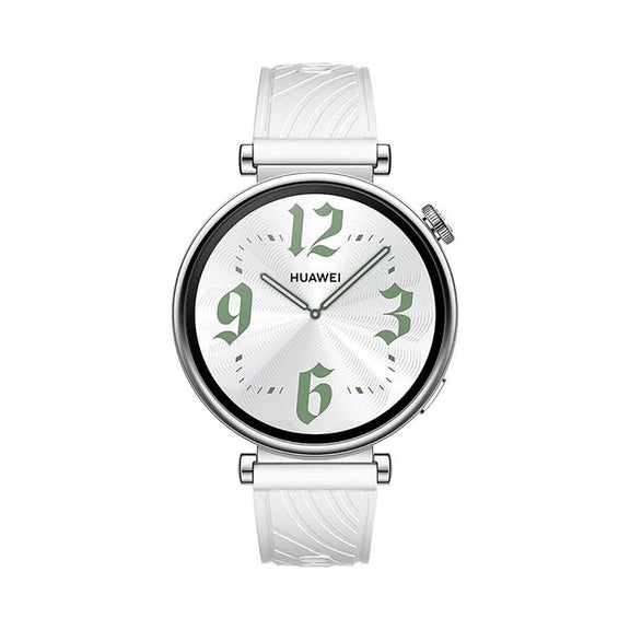 Kalebol 18mm Universal Textured Silicone Black Buckle Strap(White)