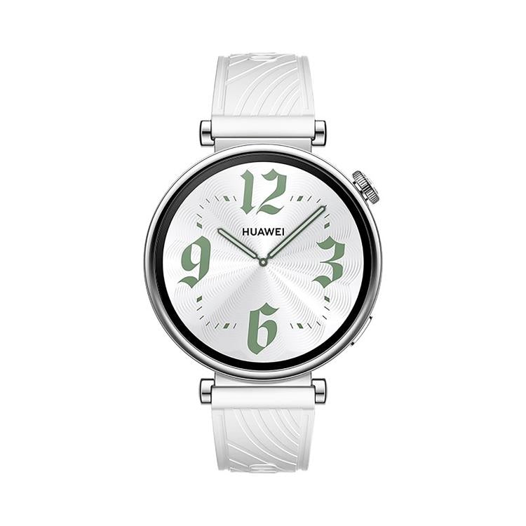 Kalebol 18mm Universal Textured Silicone Black Buckle Strap(White)