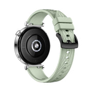 Kalebol 18mm Universal Textured Silicone Black Buckle Strap(Green Grass)