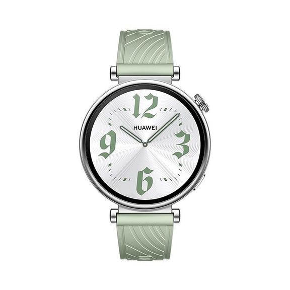 Kalebol 18mm Universal Textured Silicone Black Buckle Strap(Green Grass)