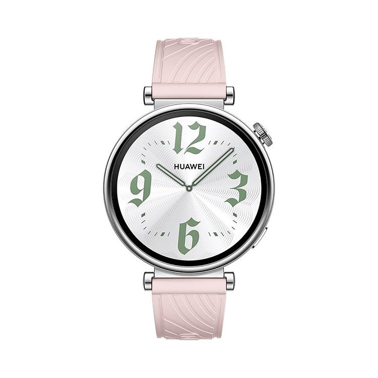 Kalebol 18mm Universal Textured Silicone Black Buckle Strap(Pink)
