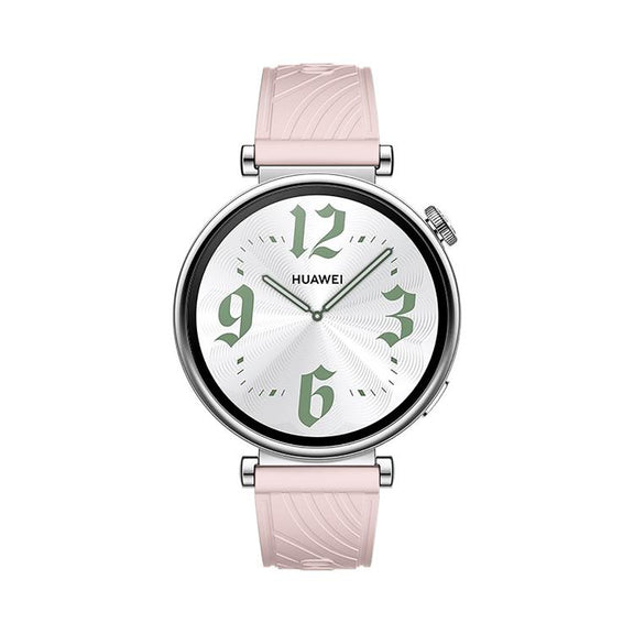 Kalebol 18mm Universal Textured Silicone Black Buckle Strap(Pink)