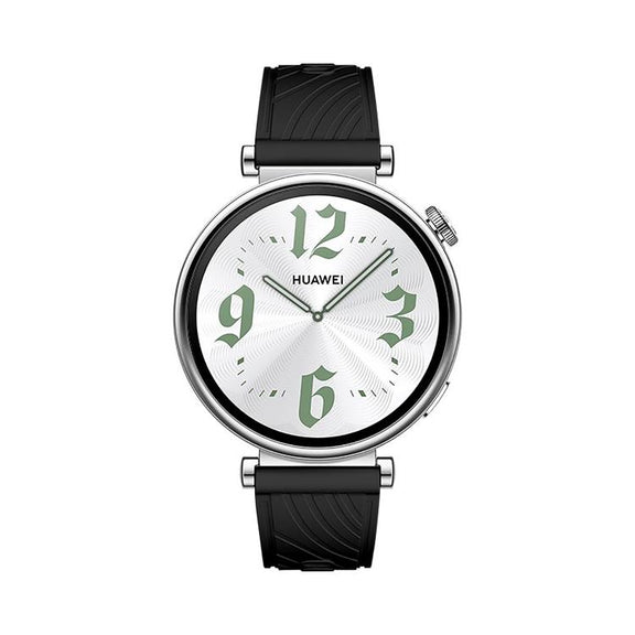 Kalebol 18mm Universal Textured Silicone Black Buckle Strap(Black)