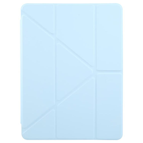 For iPad mini 6 / mini 2024 ZGA Genre Series Y-Fold Leather Tablet Case with Pen Slot(Blue)