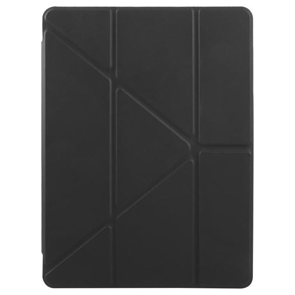 For iPad Pro 11 2024 ZGA Genre Series Y-Fold Leather Tablet Case with Pen Slot(Black)